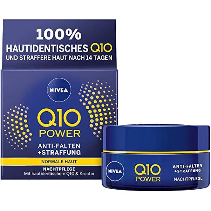 NIVEA Q10 POWER ANTI-WRINKLE + FIRMING NIGHT CREAM FOR YOUNGER-LOOKING SKIN IN PACK OF 1 (1 X 50 ML), REGENERATING NIGHT CREAM, FACE CREAM FOR INTENSIVE MOISTURISING - Image 1